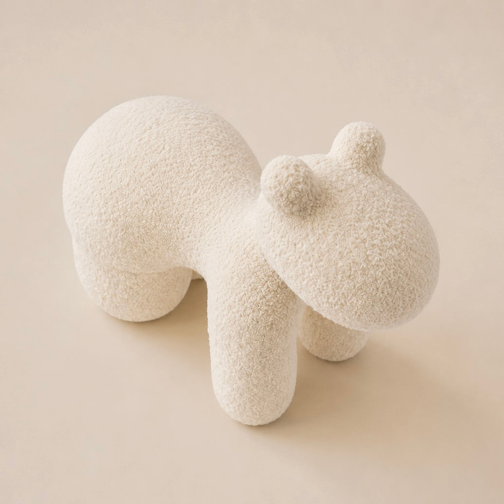 Bouclé Pony Stool
