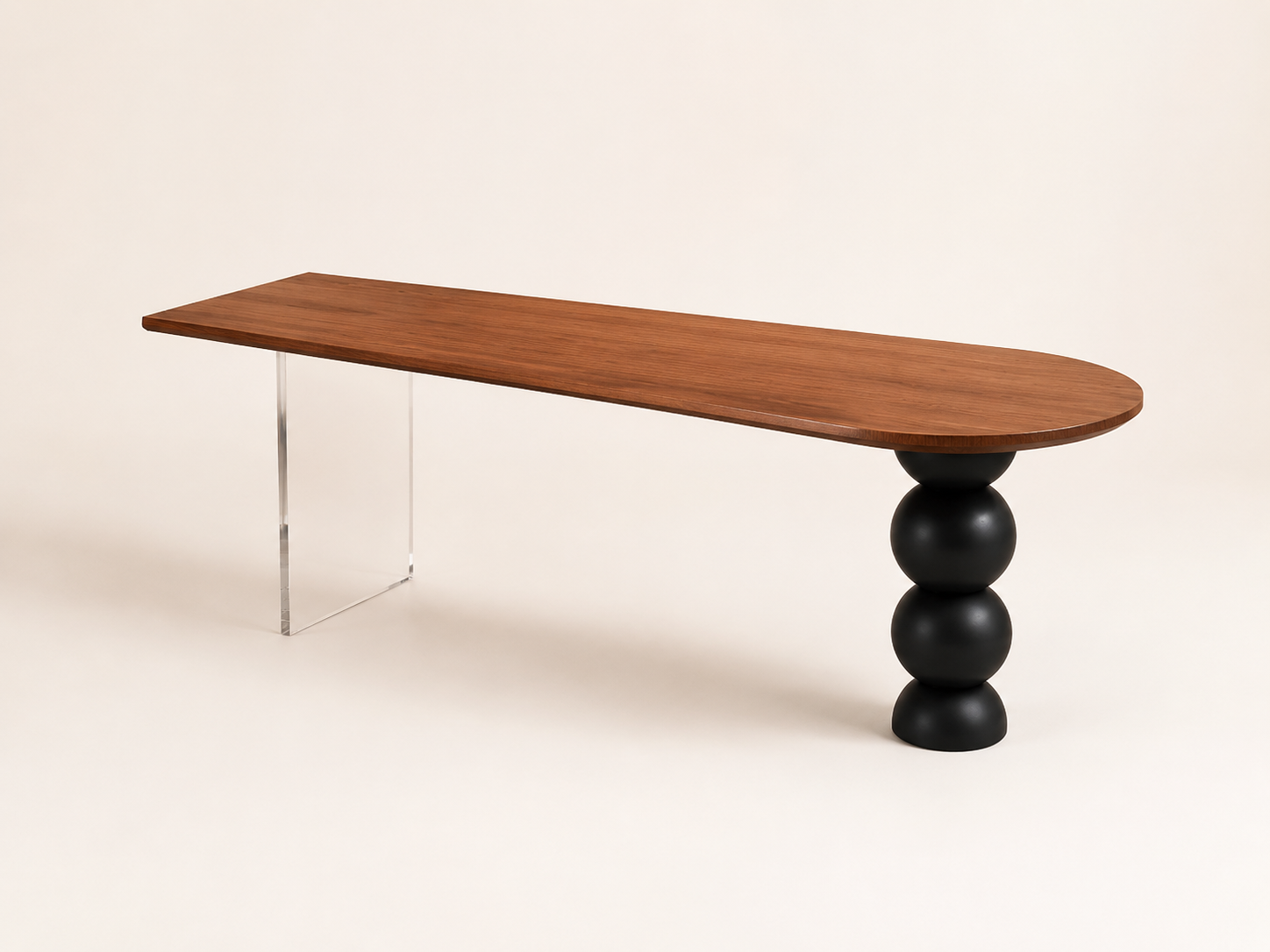 Sculptural Walnut Dining Set