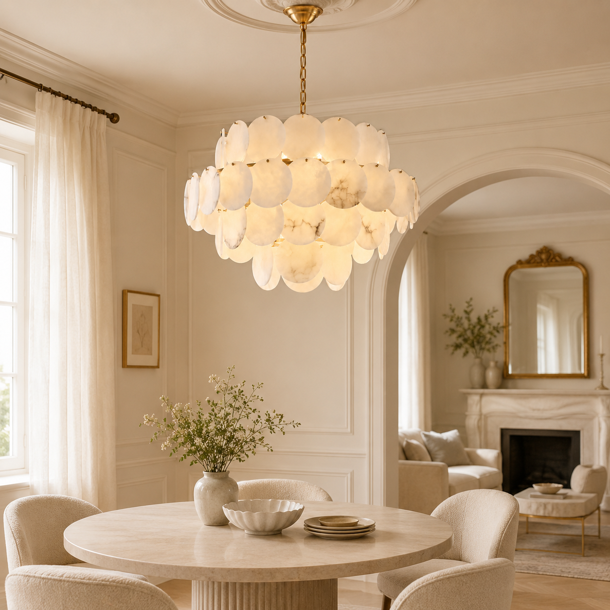 Opaline Shell Chandelier