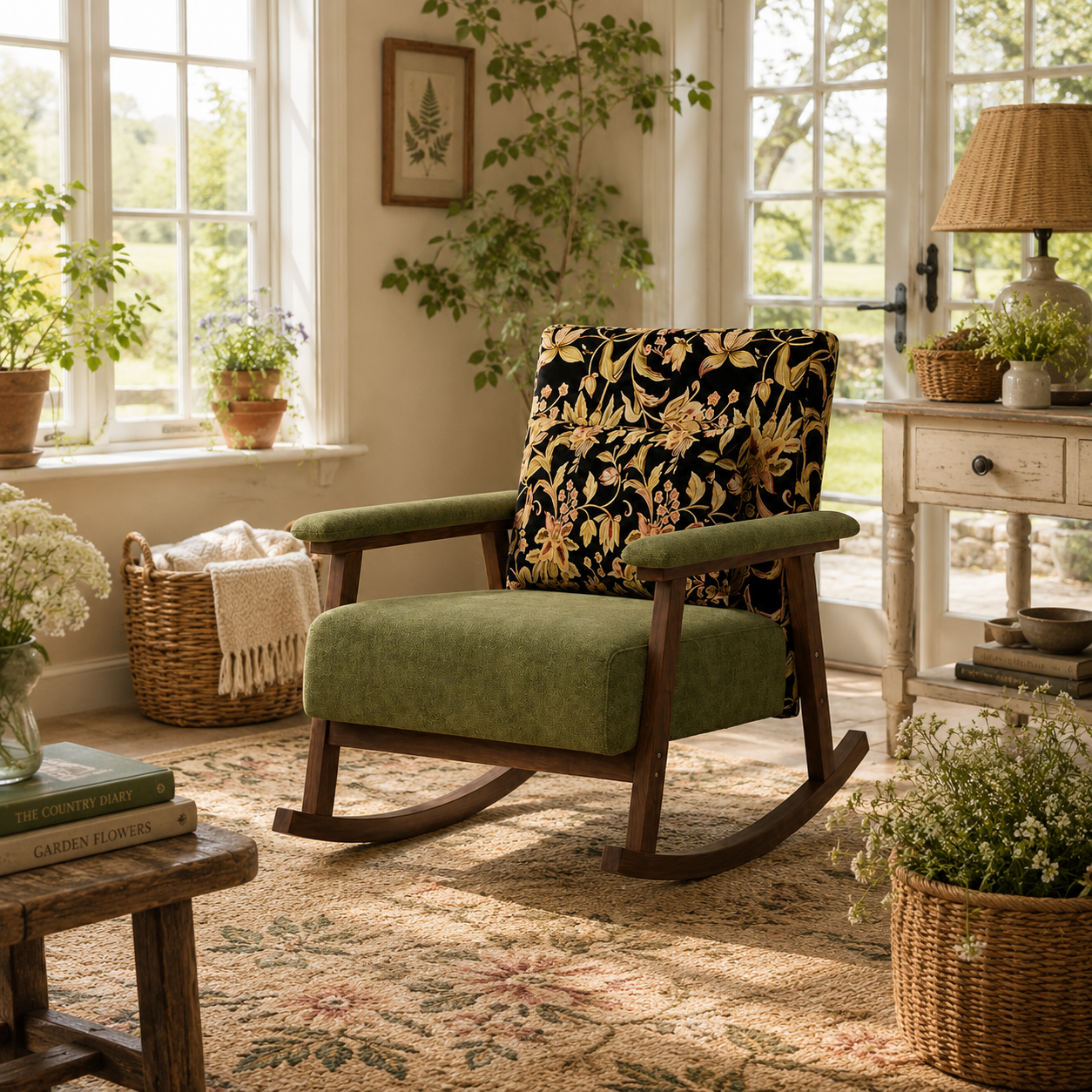 Floral Rocking Chair