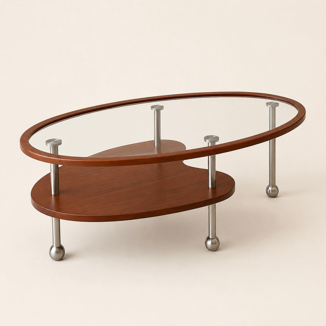 Oval Glass Coffee Table