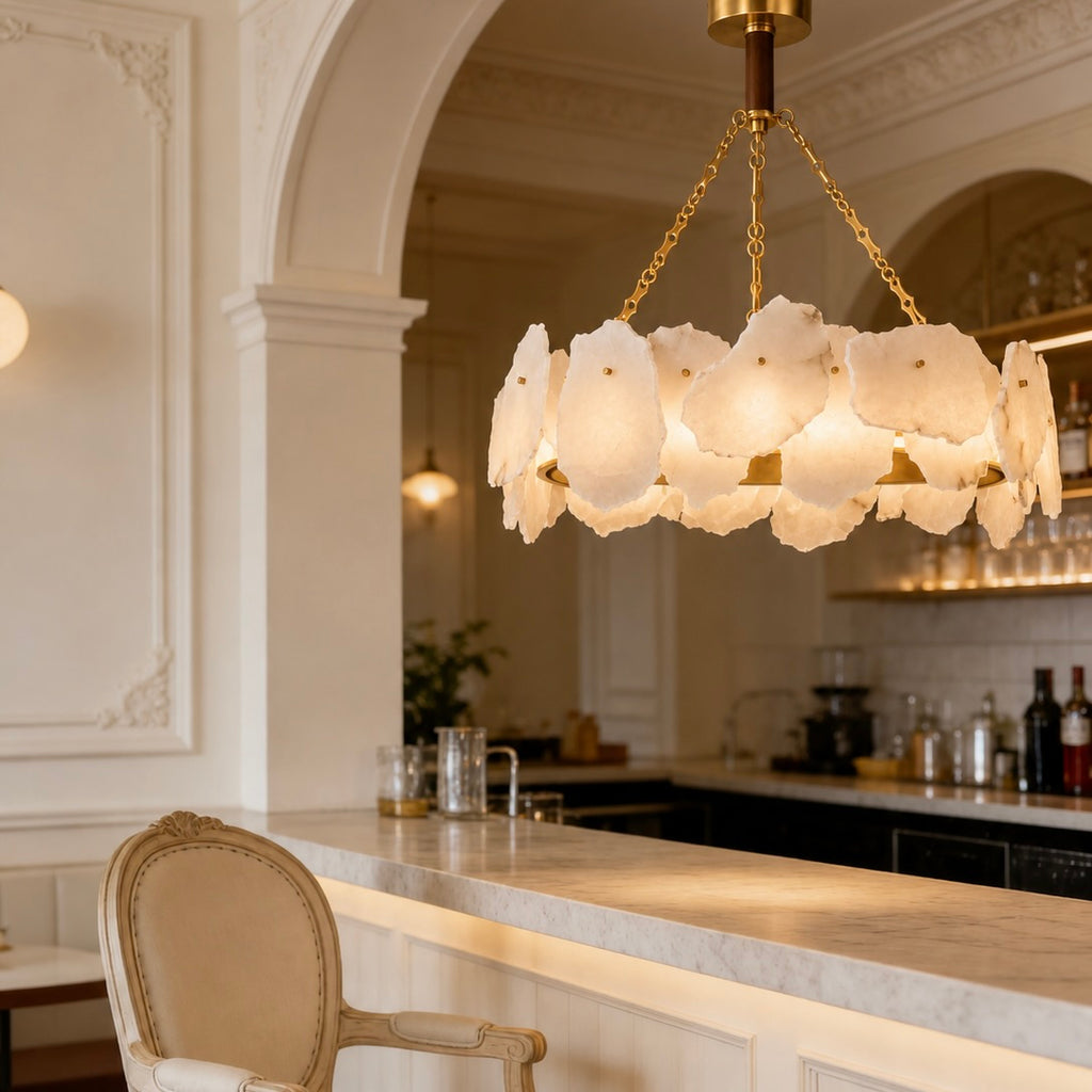 Alabaster Halo Chandelier