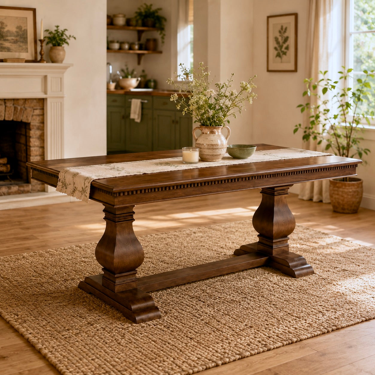Walnut Spindle Dining Set