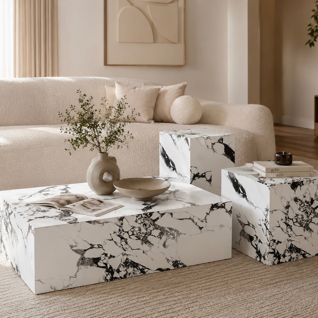 Calacatta Block Coffee Table