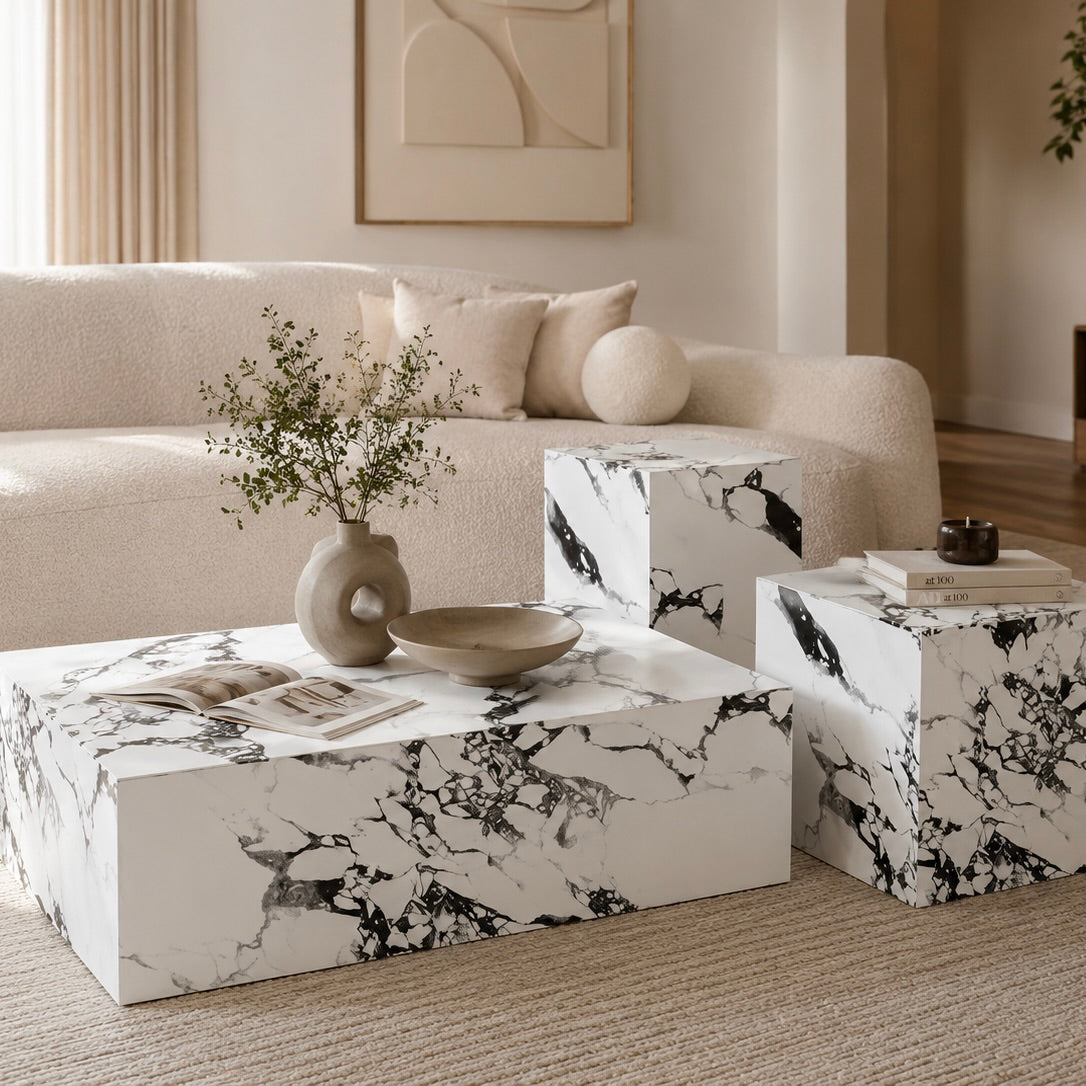 Calacatta Block Coffee Table