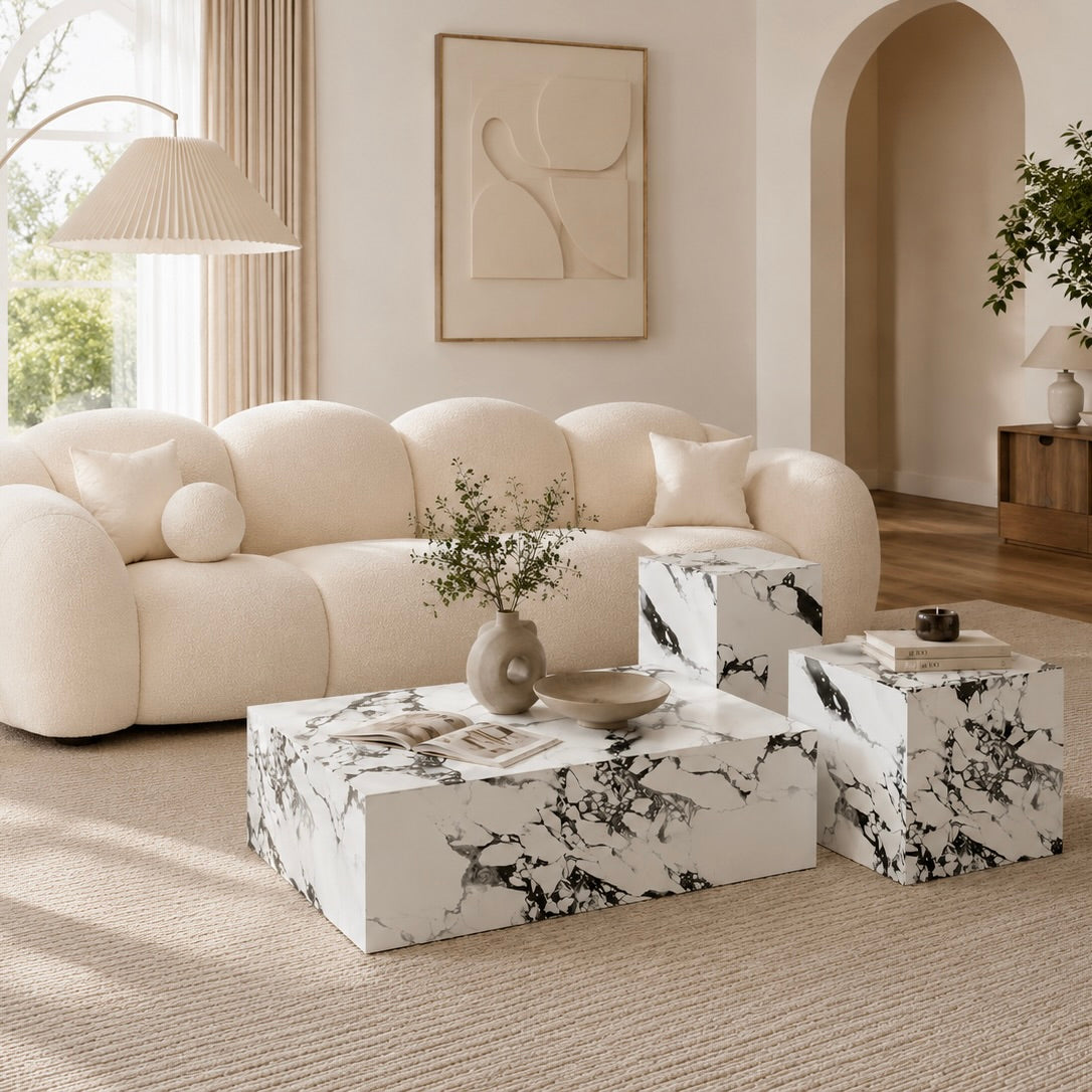 Calacatta Block Coffee Table