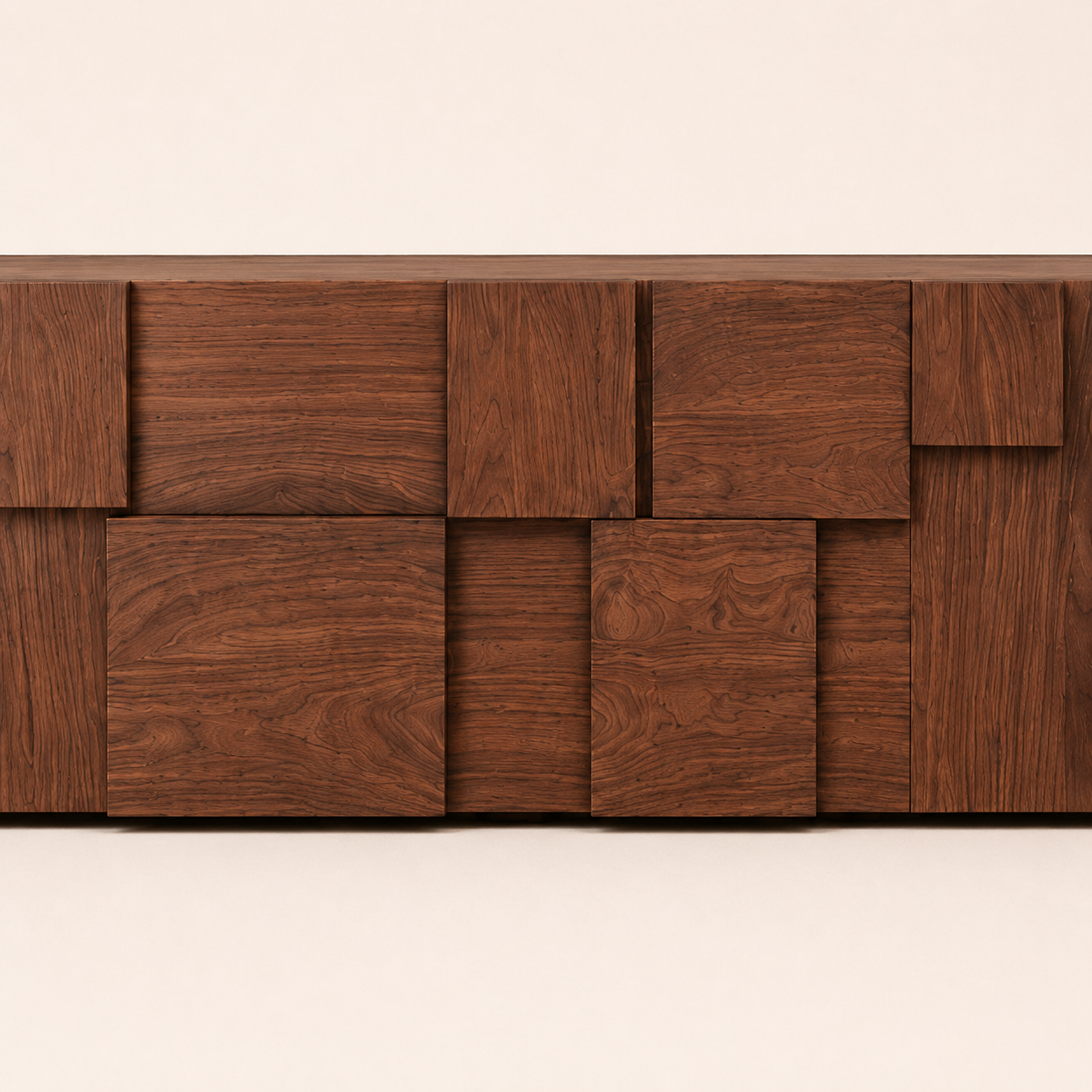Patchwork Walnut Media Unit