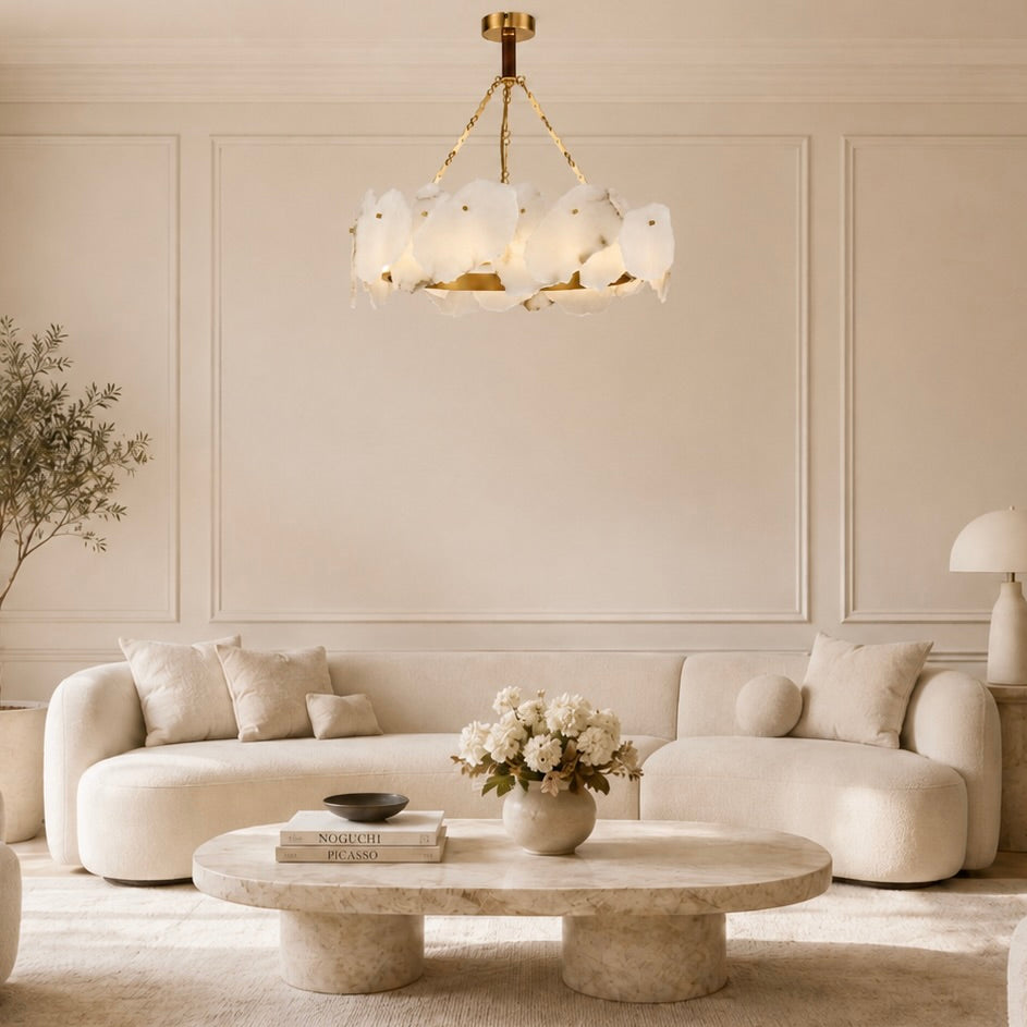 Alabaster Halo Chandelier