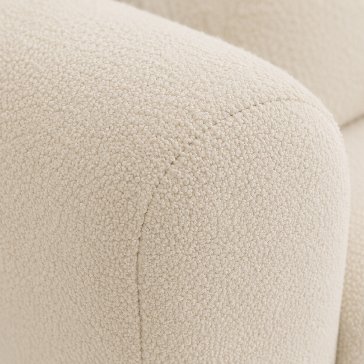 Curved Bouclé Sofa