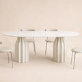 Sculptural Fluted Dining Table