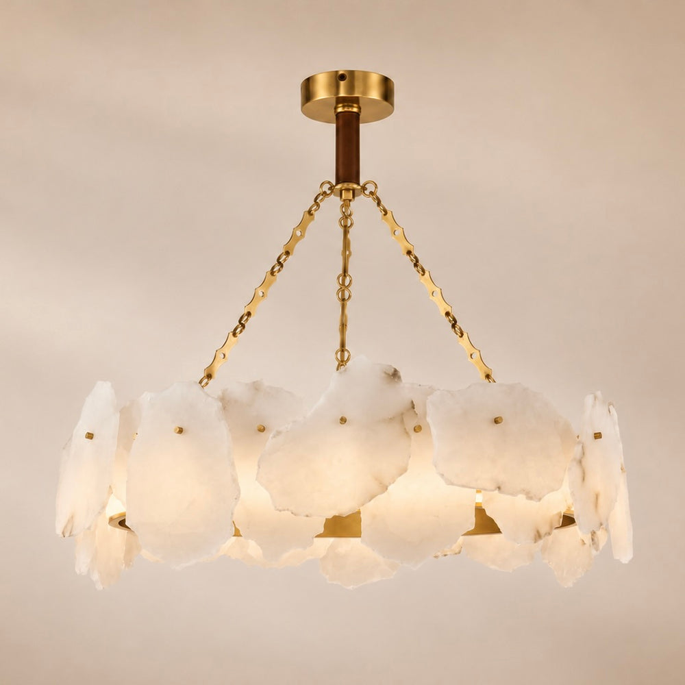 Alabaster Halo Chandelier
