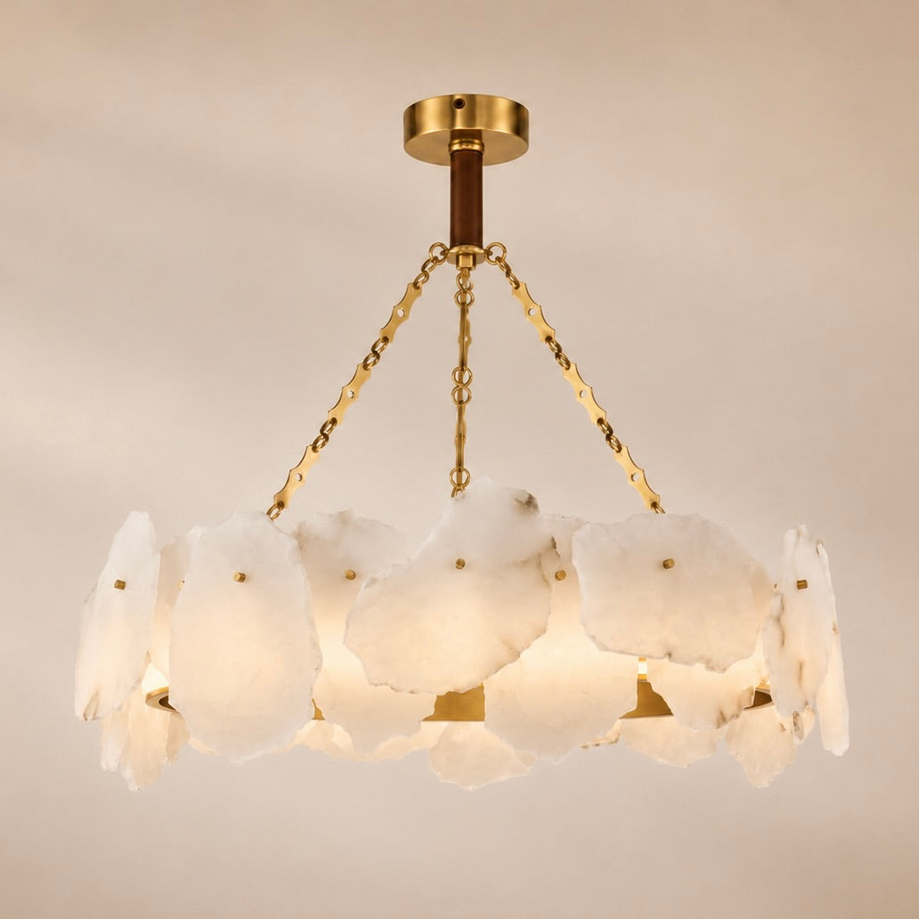 Alabaster Halo Chandelier