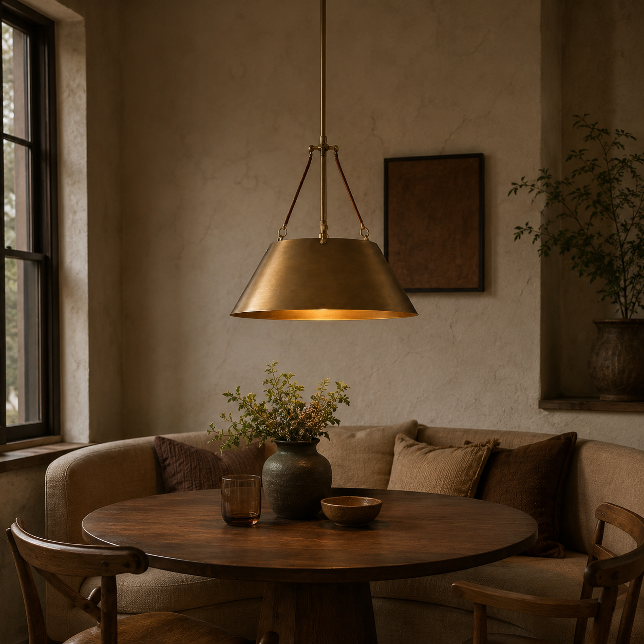 Aged Brass Pendant