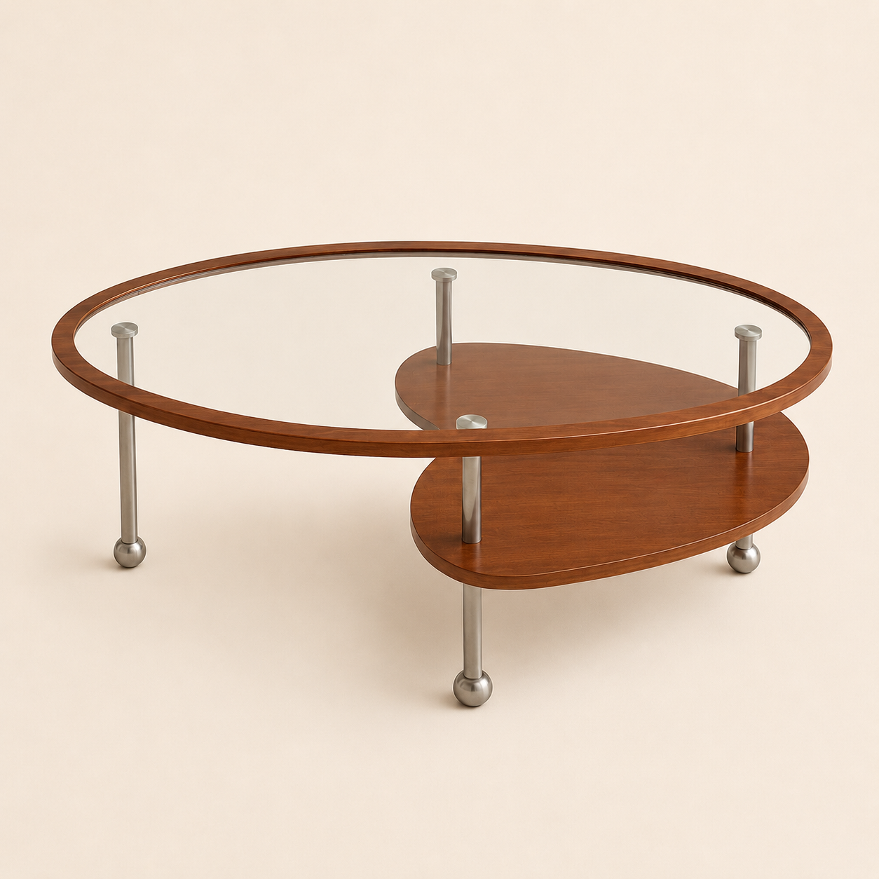 Oval Glass Coffee Table