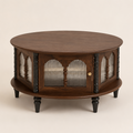 Ribbed Glass Round Coffee Table
