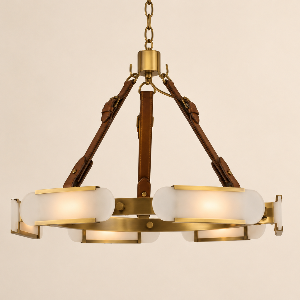 Leather Strap Chandelier
